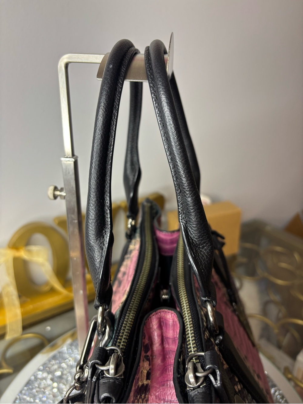 Coach 2014 limited edition Crosby multi-color python embossed carryall EUC - Picture 10 of 17